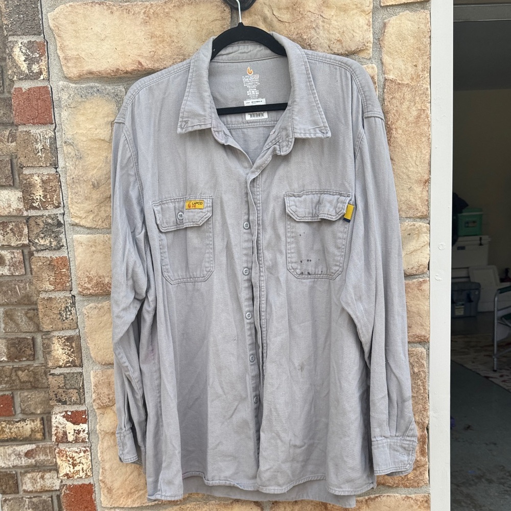 Lapco FR Gray Flame Resistant Shirt size XL-Regular